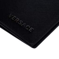 Versace Black Leather Bifold Wallet