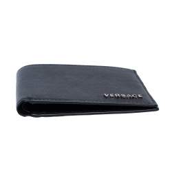 Versace Black Leather Bifold Wallet