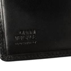 Versace Black Leather Medusa Bifold Wallet
