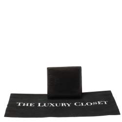 Versace Black Leather Medusa Bifold Wallet