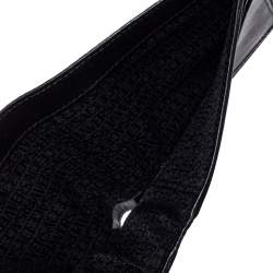 Versace Black Ostrich Leg Bifold Wallet