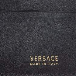 Versace Black Leather Medusa Bifold Wallet