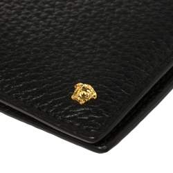 Versace Black Leather Medusa Bifold Wallet