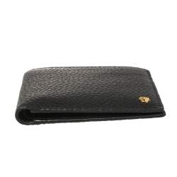 Versace Black Leather Medusa Bifold Wallet