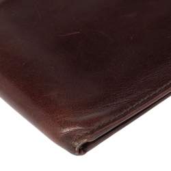 Versace Brown Leather Medusa Bifold Wallet