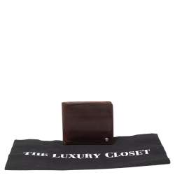 Versace Brown Leather Medusa Bifold Wallet