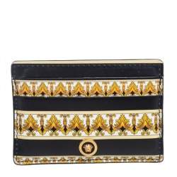 Versace Multicolor Leather Printed Card Case