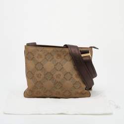 Versace Beige Canvas Crossbody Bag