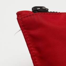Versace Red/Black Logo Nylon Slim Pouch