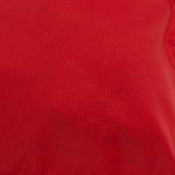 Versace Red/Black Logo Nylon Slim Pouch