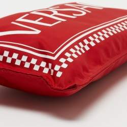 Versace Red/Black Logo Nylon Slim Pouch