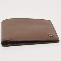 Versace Brown Leather Medusa Bifold Wallet