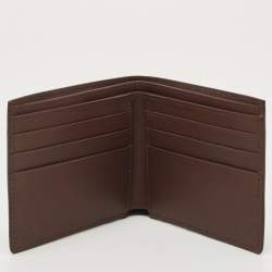 Versace Brown Leather Medusa Bifold Wallet