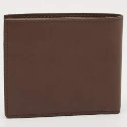 Versace Brown Leather Medusa Bifold Wallet