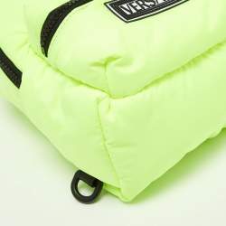 Versace Neon Yellow Nylon Sling Bag