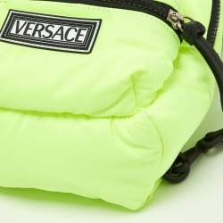 Versace Neon Yellow Nylon Sling Bag