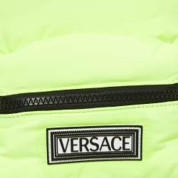 Versace Neon Yellow Nylon Sling Bag