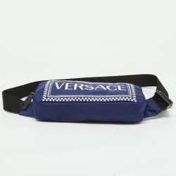 Versace Blue Nylon Belt Bag