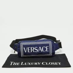 Versace Blue Nylon Belt Bag