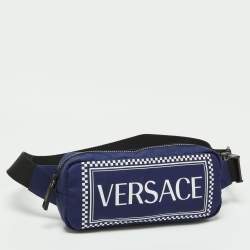 Versace Blue Nylon Belt Bag