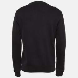 Pre Owned Versace Black Medusa Logo Embroidered Cotton Sweatshirt M