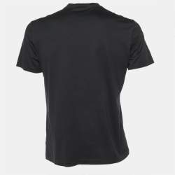 Versace Black Baroque Print Cotton Crew Neck T-Shirt M