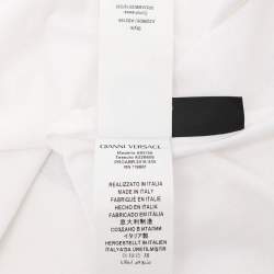 مملوكة مسبقًا Versace White Cotton Logo Print Crew Neck T-Shirt 2XL