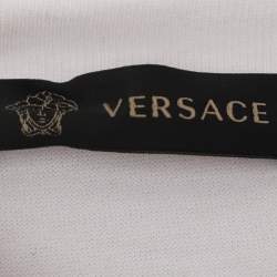 مملوكة مسبقًا Versace White Cotton Logo Print Crew Neck T-Shirt 2XL