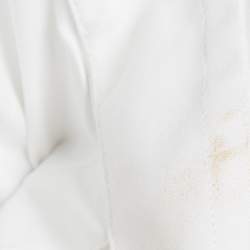 Pre Owned Versace White Baroque Embroidered Collar White Shirt L