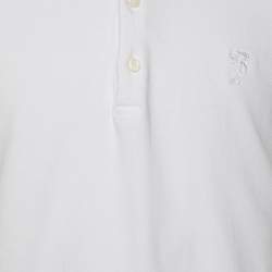 Versace White Cotton Polo Shirt L