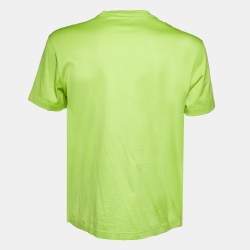 Versace Green Medusa Embellished Cotton T-Shirt M
