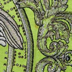 Versace Green Medusa Embellished Cotton T-Shirt M