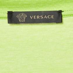 Versace Green Medusa Embellished Cotton T-Shirt M