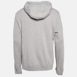 Pre Owned Versace Grey Medusa Print Cotton Knit Hoodie XL