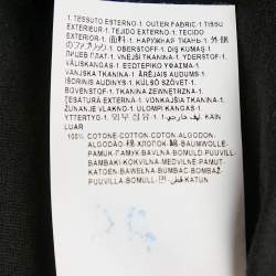 Pre Owned Versace Black  Medusa Embroidered Jersey T-Shirt S