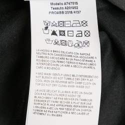 Pre Owned Versace Black  Medusa Embroidered Jersey T-Shirt S