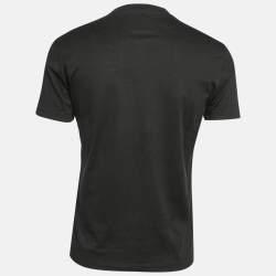 Pre Owned Versace Black  Medusa Embroidered Jersey T-Shirt S