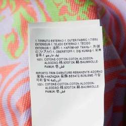 Versace Multicolor Psychedelic Print Cotton Taylor Fit Polo T-Shirt L