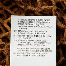 Versace Brown Mesh Crew Neck T-Shirt S