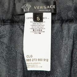 Versace Underwear Black Barocco Print Cotton & Silk Pajama Pants L