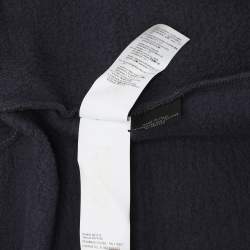 Versace Blue Knit Medusa Patch Detail Hooded Jacket XXL