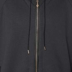 Versace Blue Knit Medusa Patch Detail Hooded Jacket XXL