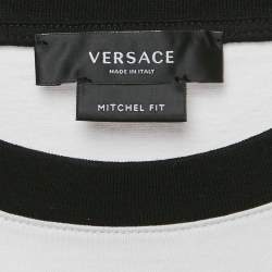 Versace White Graffiti Print Jersey Long Sleeve T-Shirt XL