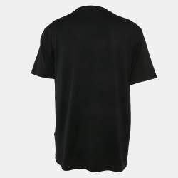 Versace Black Medusa Applique Jersey Crewneck Shirt XXL
