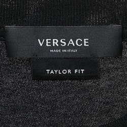 Versace Black Medusa Applique Jersey Crewneck Shirt XXL