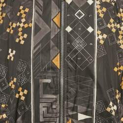 Versace Black Graphic Print Zip-Up Bomber Jacket XXXL