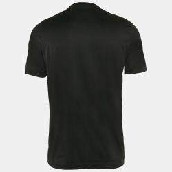 Versace Black Medusa Sequin Embroidery Jersey Crewneck T-Shirt L