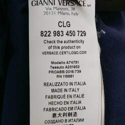 Versace Blue Medusa Embroidered Jersey Crewneck T-Shirt L
