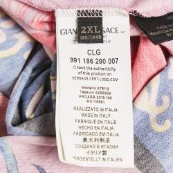 Versace Multicolor Medusa Print Jersey Crewneck T-Shirt XXL