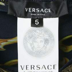 Versace Blue Greca Border Synthetic Swim Shorts L